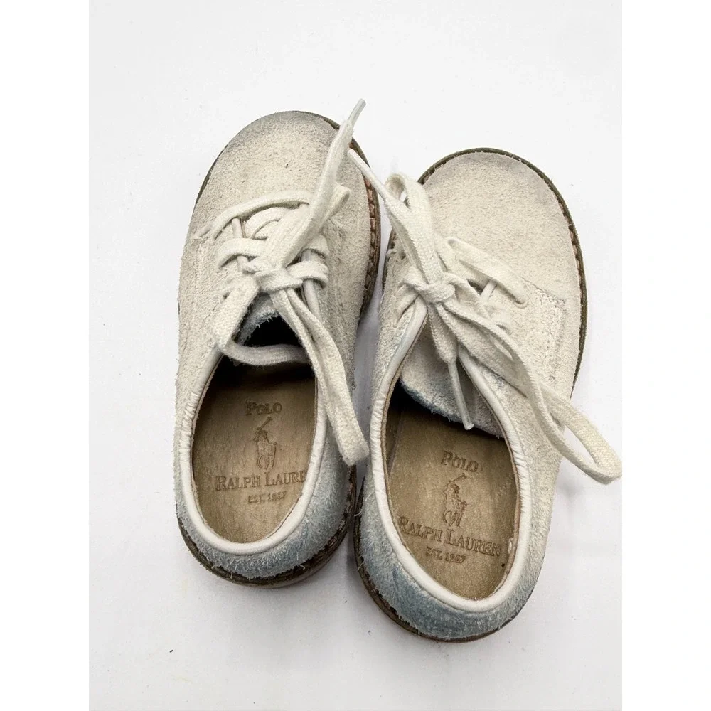 Polo Ralph Lauren Barton Oxford Grey Suede HK48-1211 Toddler 6.5